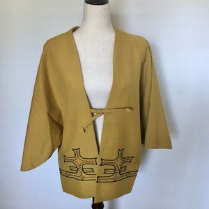 Vintage Japanese Haori Jacket in Mustard Size M